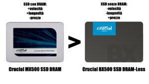 Confronto SSD DRAM e SSD DRAM LESS