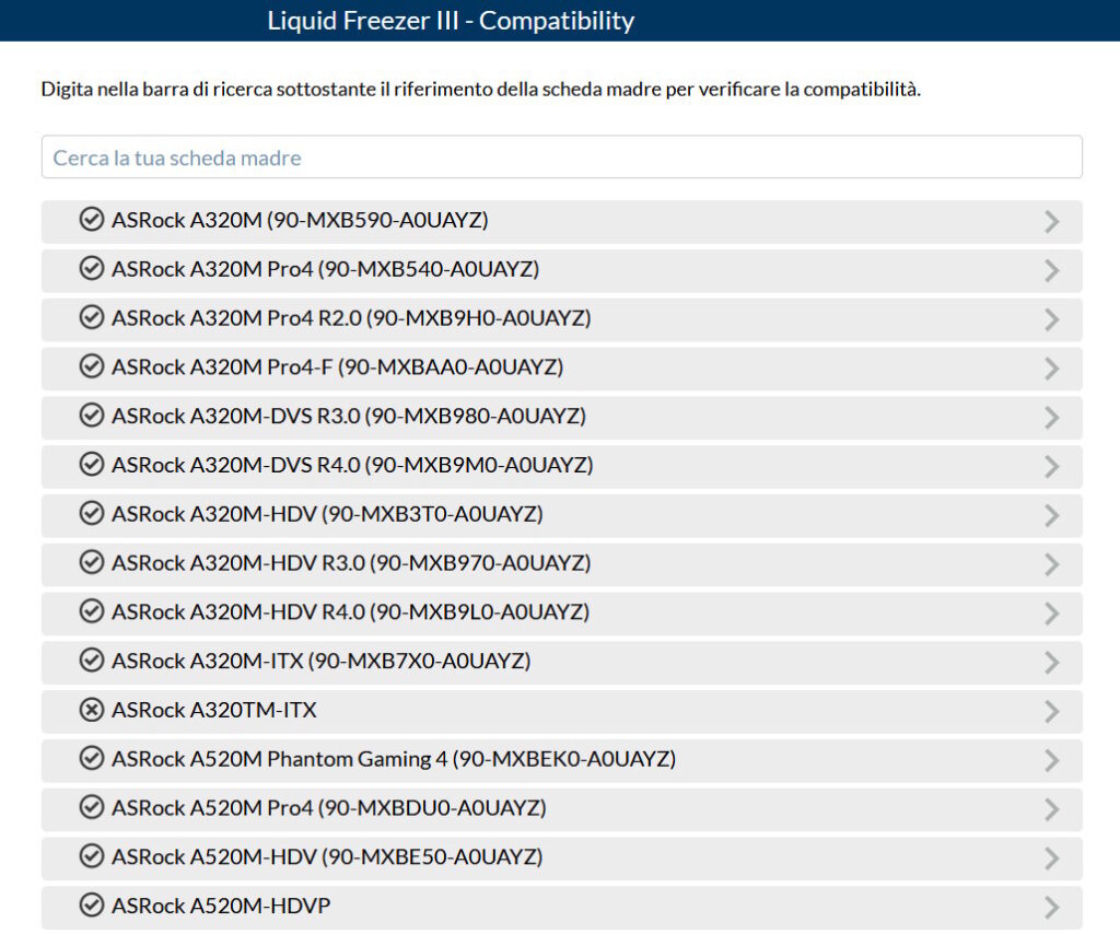 ARCTIC LIQUID FREEZER III COMPATIBILITA'