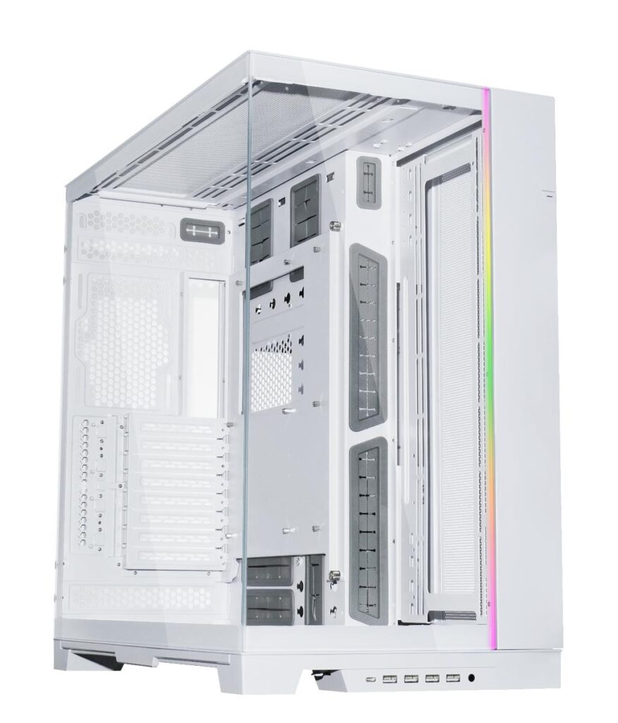 Lian Li O11 Dynamic EVO XL Bianco Vista Frontale